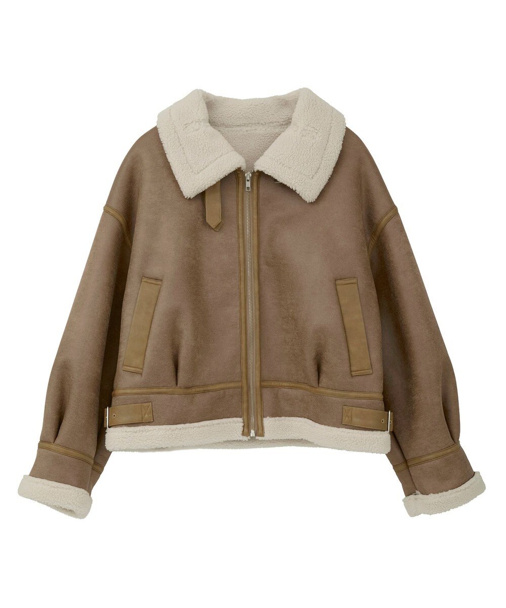 earth music&ecology フェイクムートンジャケット 