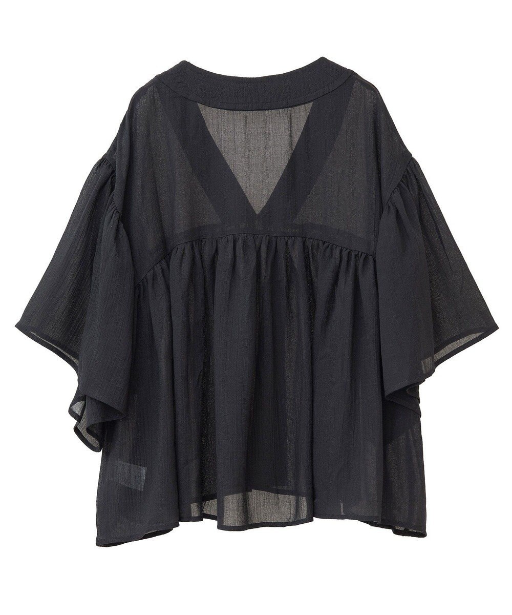 earth music&ecology Ｖネックギャザーブラウス 