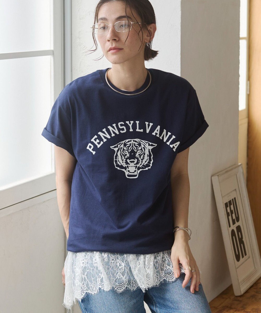WEGO 【ANGIE VINTAGE】カレッジロゴプリントTee 