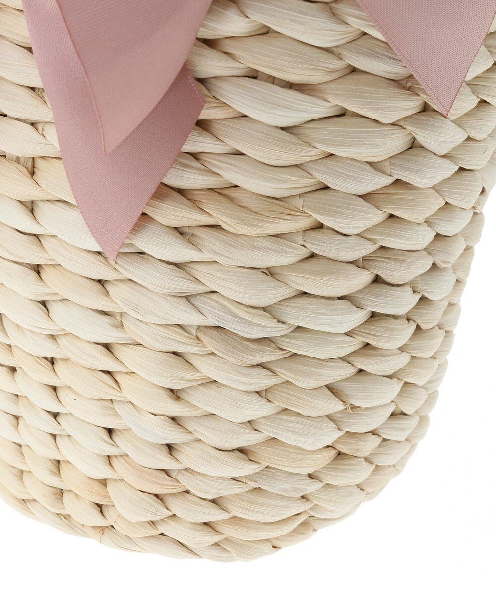 Maison de FLEUR パールハンドルメイズリボンカゴバッグ 