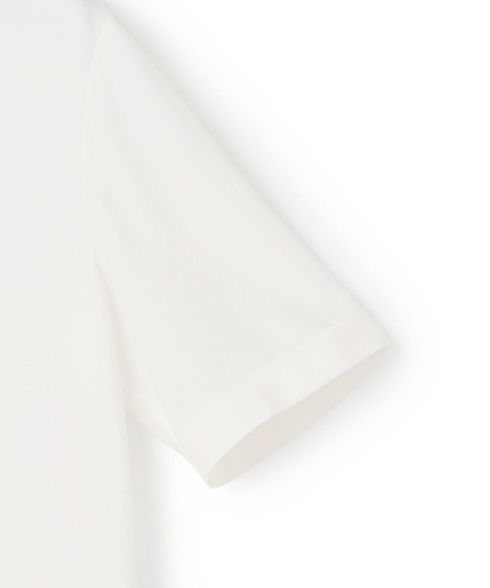 ICB 【先行予約】BackSatinAmunzen 5分袖Vネック配色ブラウス 