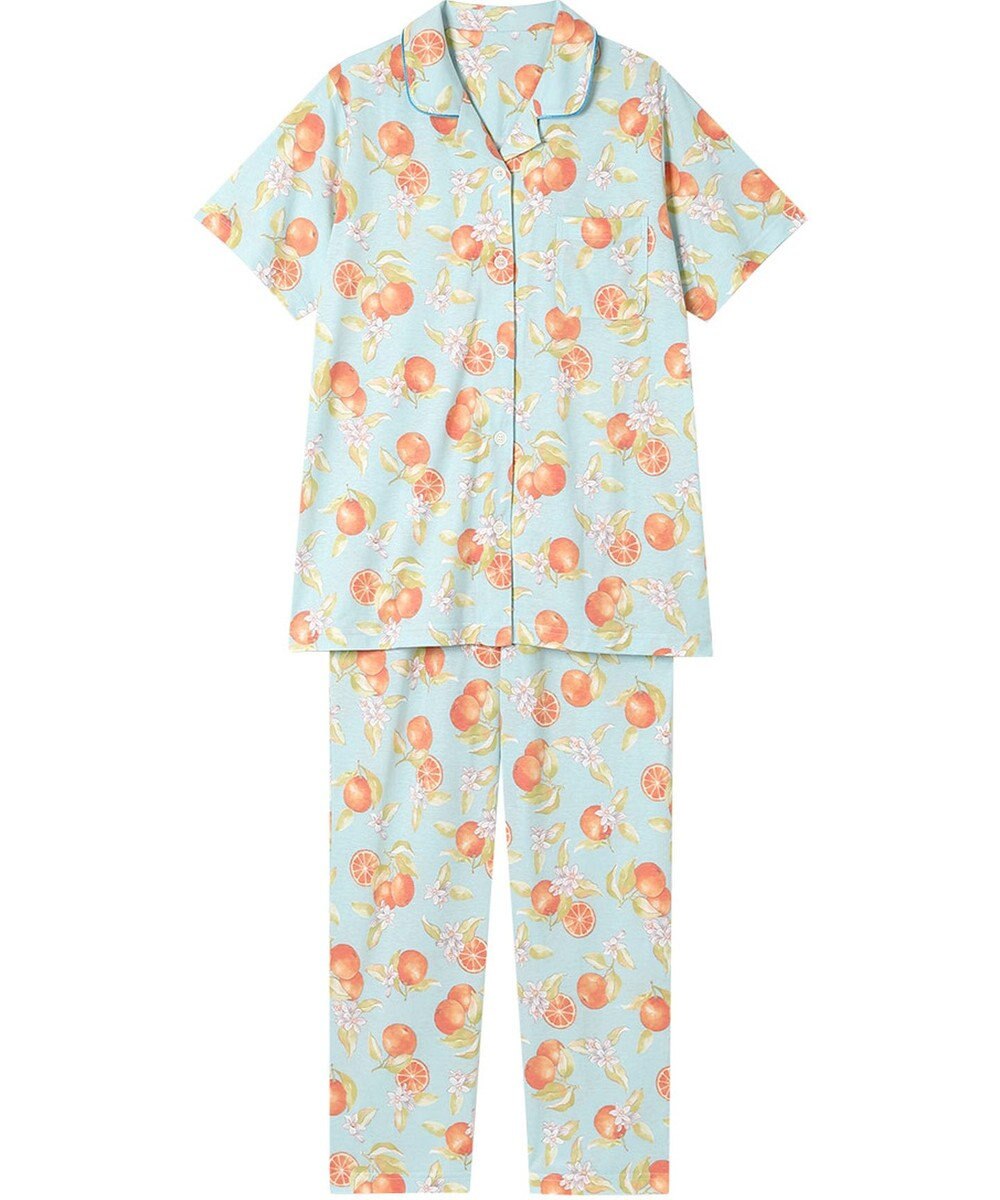 Wing パジャマ 5分袖 半袖 長ズボン 綿混(本体) 天竺素材 レディース EP8077 ウイング／ワコール 