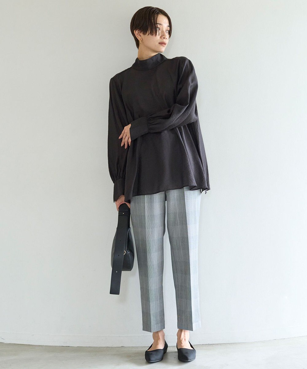 UNFILO イージーケア ボウタイ ブラウス 