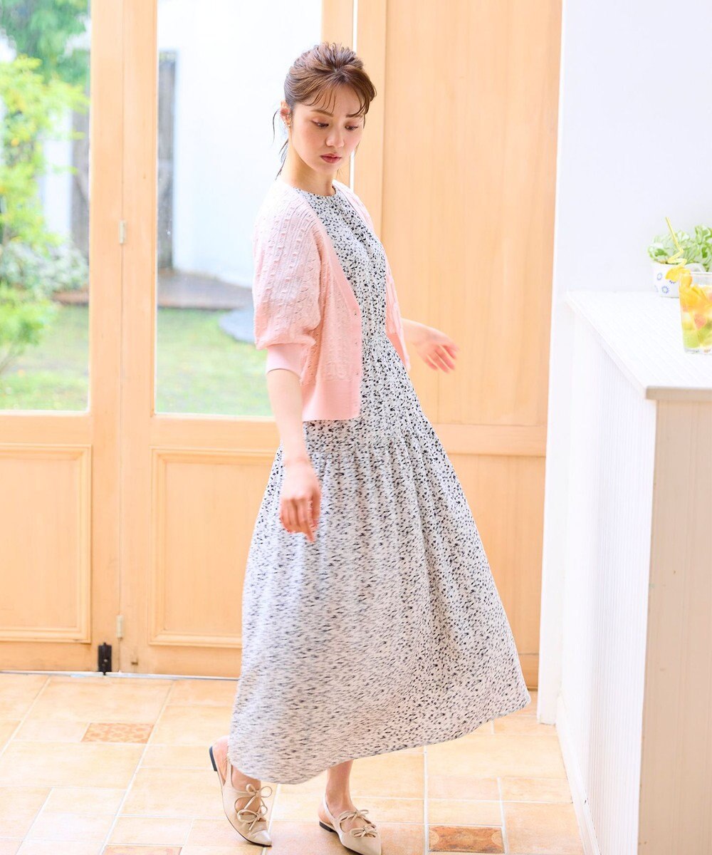 Feroux 【ご好評につき今季も登場！・洗える】透かし編み カーディガン 