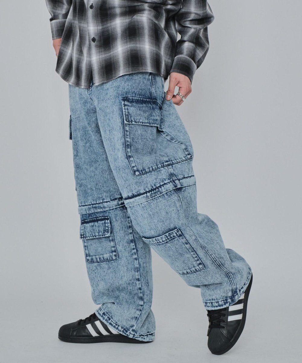 WEGO 2WAYマルチデニムカーゴパンツ 