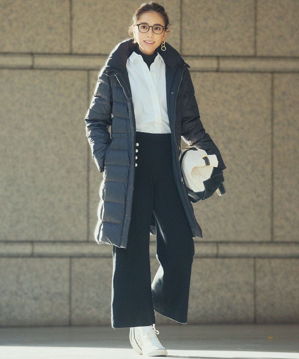 23区 【洗える】シレータフタ ロング ダウンコート 