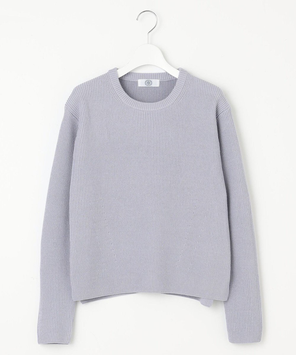 J.PRESS LADIES L 【WEB限定カラーあり・洗える】CLEAR COTTON BLEND サイドスリット ニット 