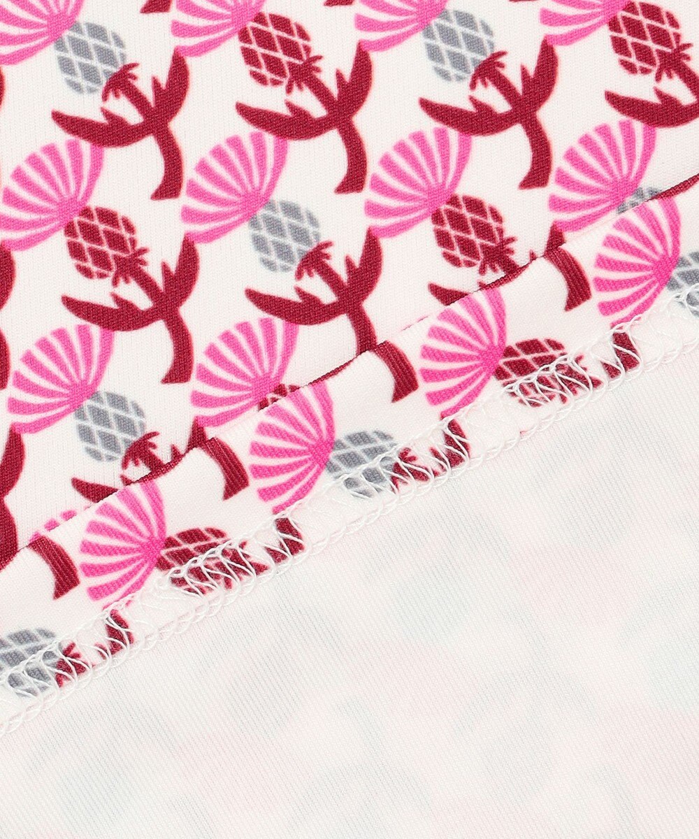 23区GOLF 【WOMEN】【吸水速乾/UVカット】アザミ小紋柄半袖ポロシャツ 