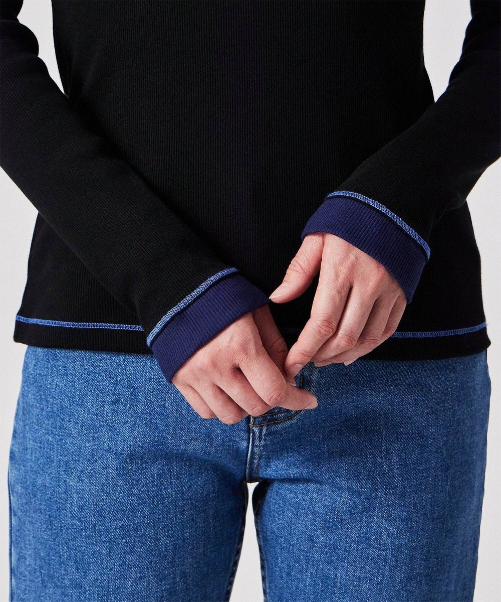Paul Smith 【洗える】カラーステッチ リブ カットソー 