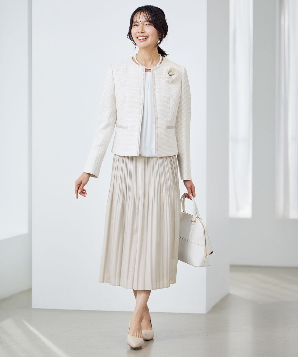 23区 【洗える】シルキーデシン ボールチェーン カットソー 