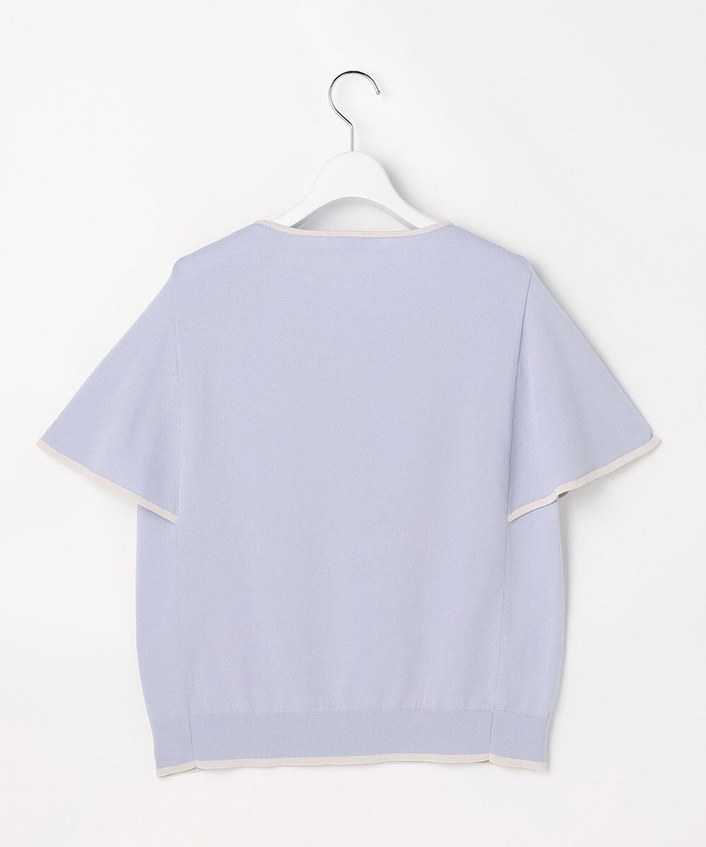 J.PRESS LADIES COOL MINT COTTON POLYESTER フレアスリーブ ニット プルオーバー 
