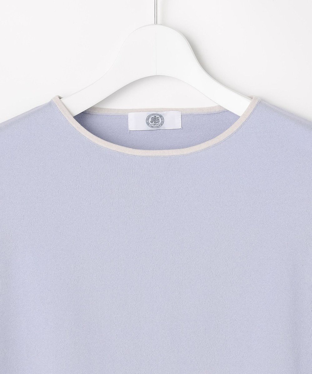 J.PRESS LADIES COOL MINT COTTON POLYESTER フレアスリーブ ニット プルオーバー 