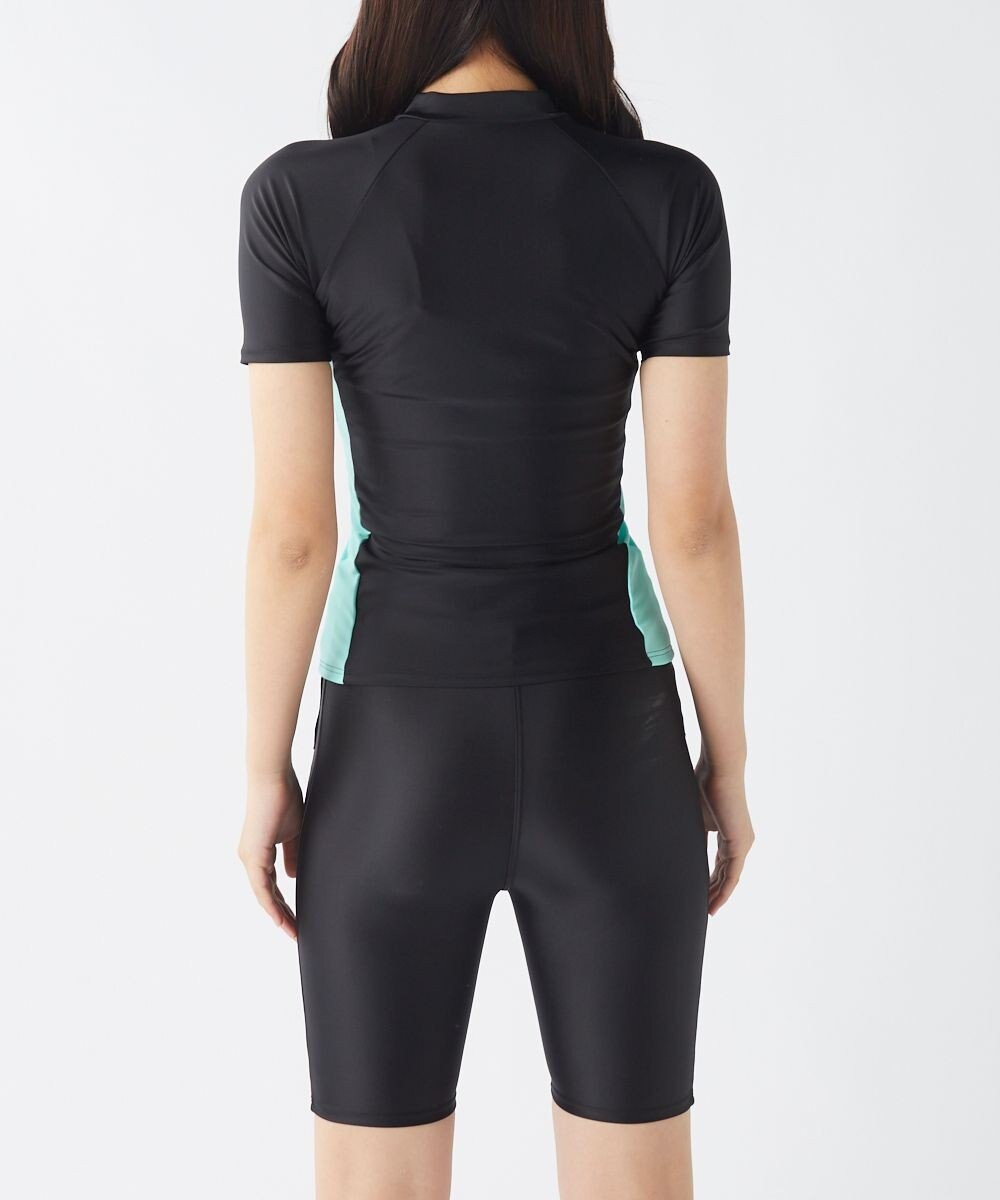 OP／FILA 半袖フルジップフィットネス水着 