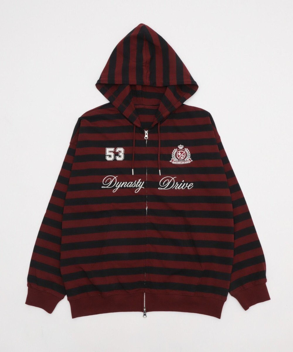 WEGO 【ユニセックスITEM/MLサイズ展開】ナンバリングカットZIPパーカー 