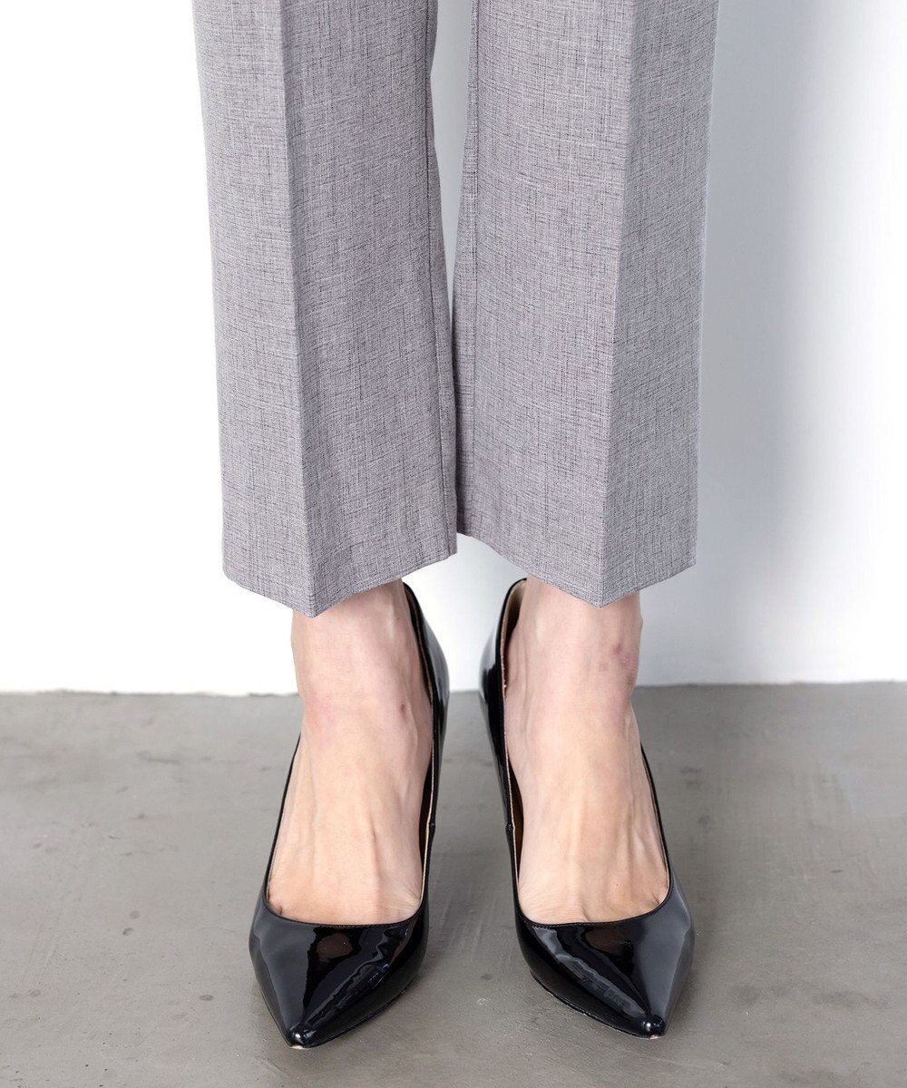 Tiaclasse 【セットアップ可・洗える】麻調薄地ストレートパンツ 