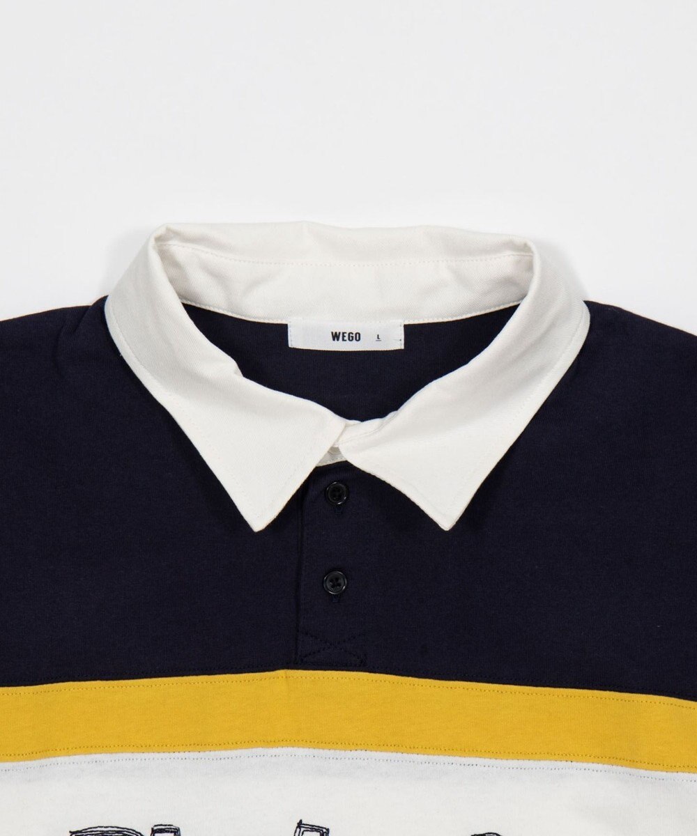 WEGO 【ユニセックス着用ITEM】ステッチロゴラガーシャツ 