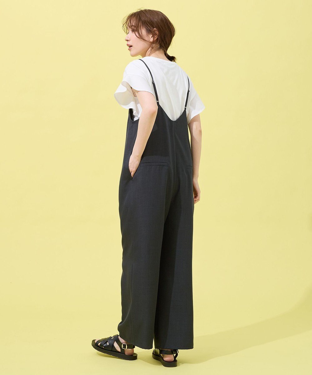 ANY フロントジップサロペット 