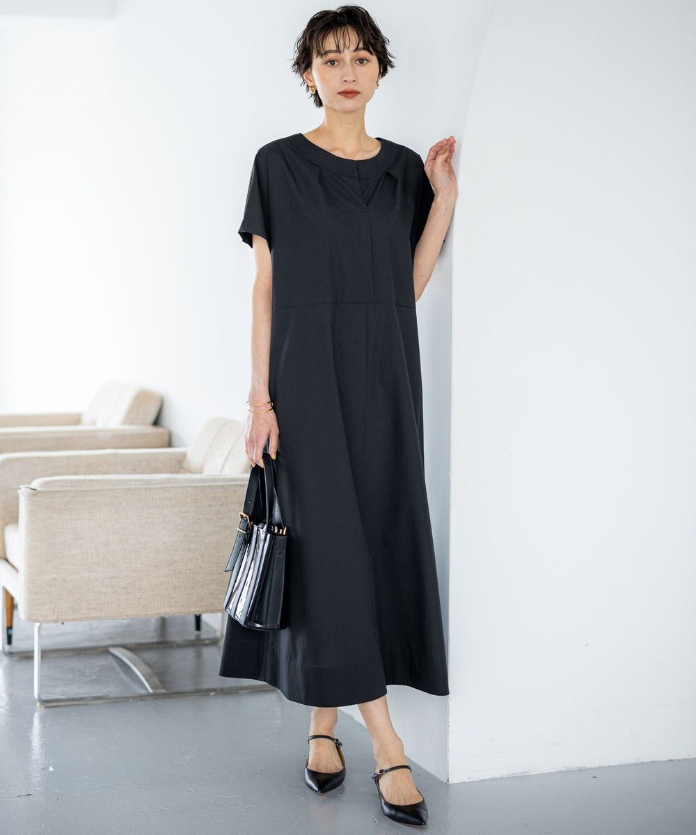 23区 L 【一部店舗限定/UVカット/洗える】タイプライター サック風 ワンピース 