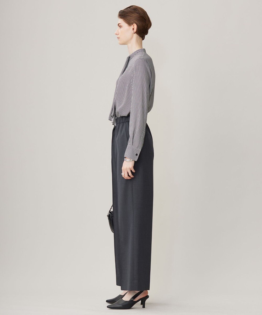 ICB 【接触冷感・UVケア・速乾・洗える】BackSatinAmunzen スカーフタイブラウス 