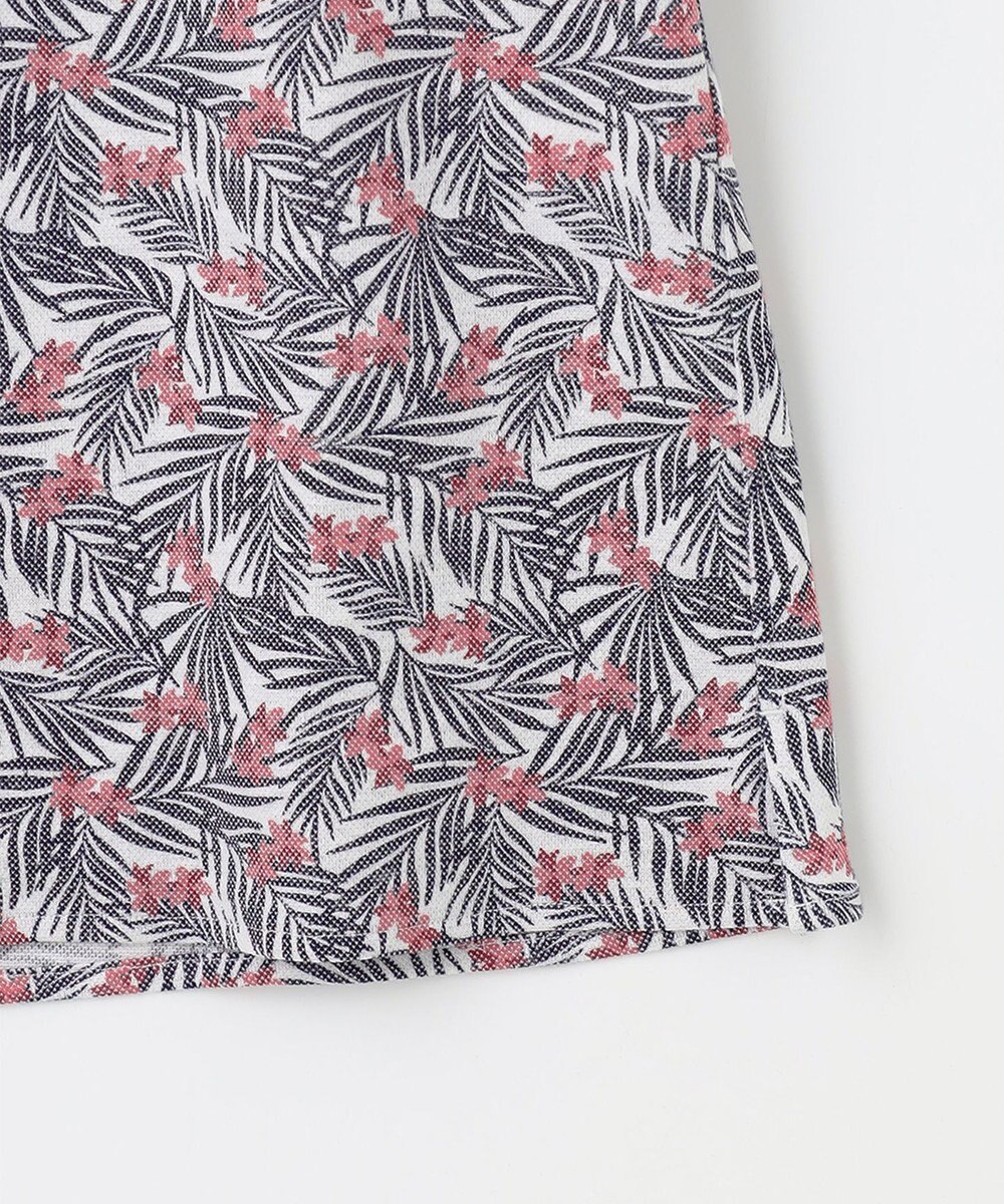 JOSEPH ABBOUD 【リネン素材/清涼感/吸水速乾】リネンハニカムプリント 半袖 シャツ 