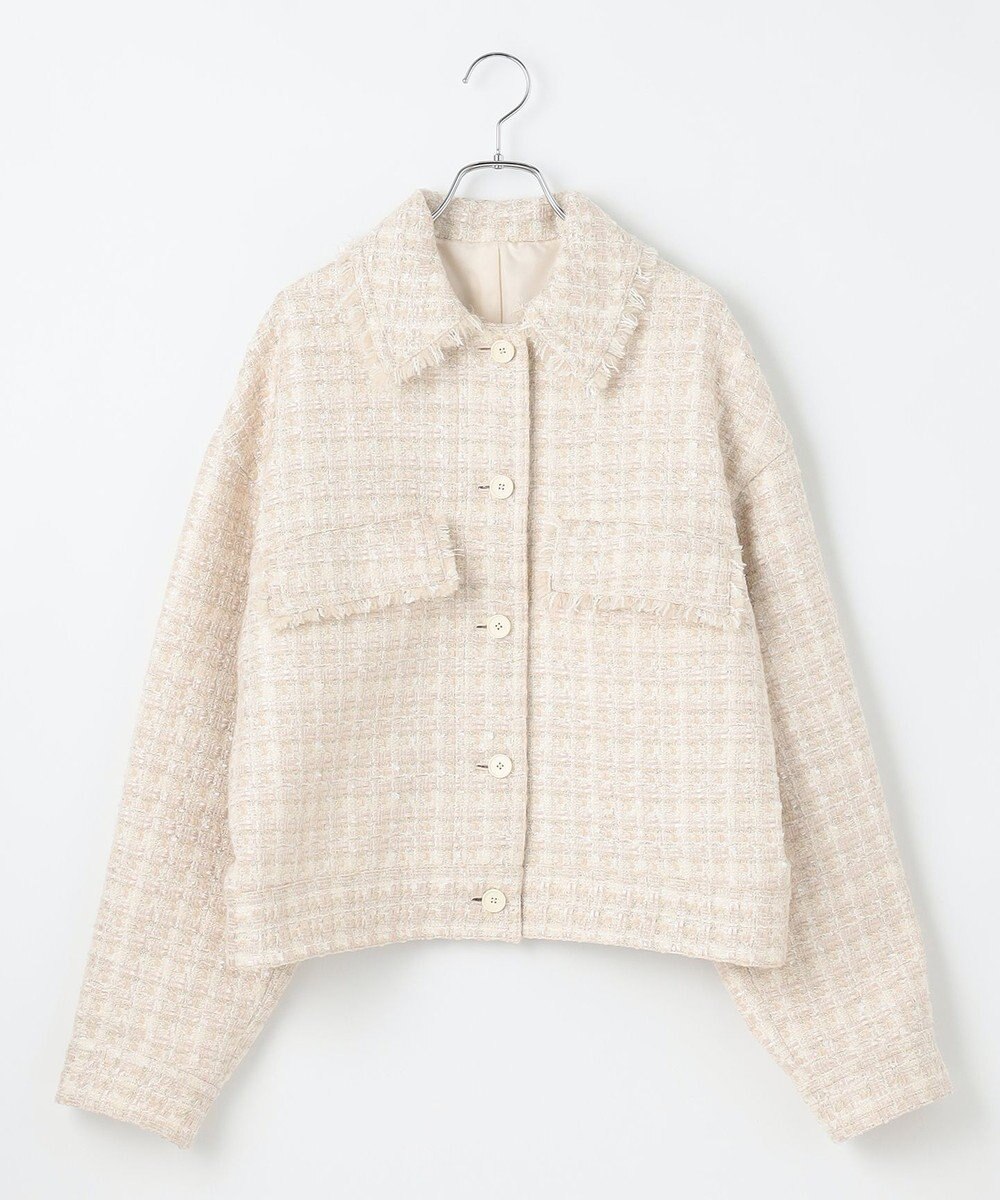 #Newans ツイードブルゾン 