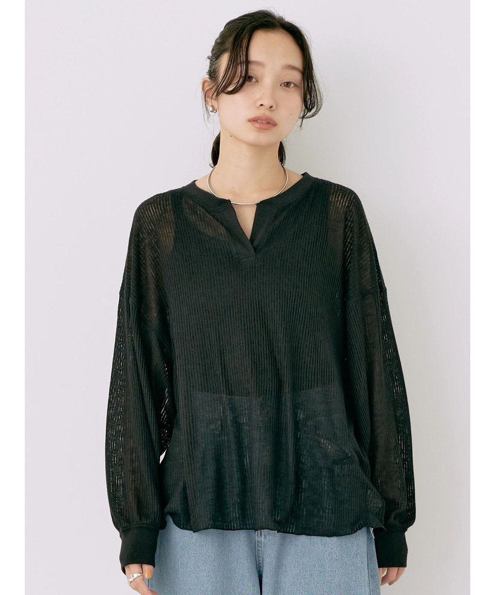 earth music&ecology シアーリブドルマンプルオーバー 