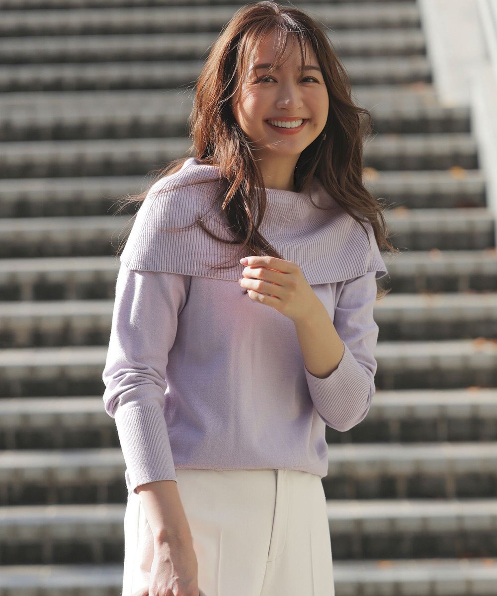 ANY SIS 【WEB・一部店舗限定】オフショルダー ニット 