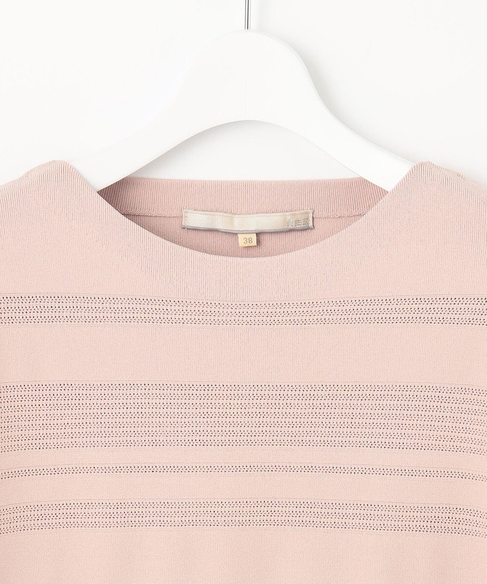 自由区 【洗える】クレープストレッチボーダー ニット 