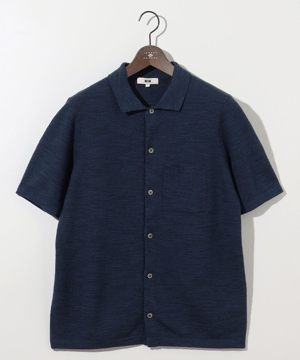 JOSEPH ABBOUD 【イタリア糸使用/軽い/洗える/サスティナブル】スラブギマ ニット シャツ 