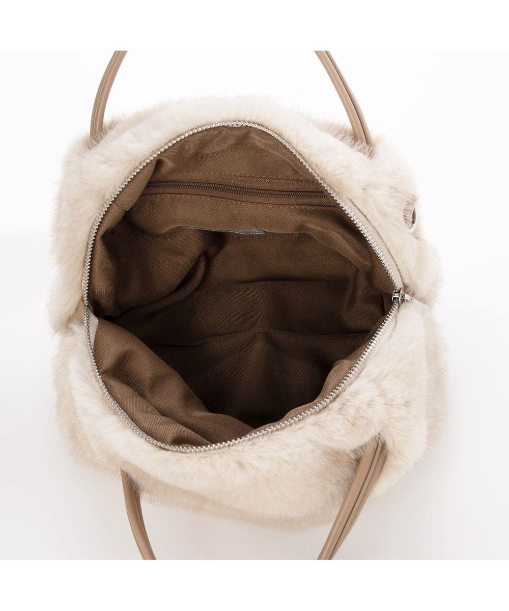 UNBILLION カシュカシュ cachecache / ミンク風エコファー2wayボックストート 