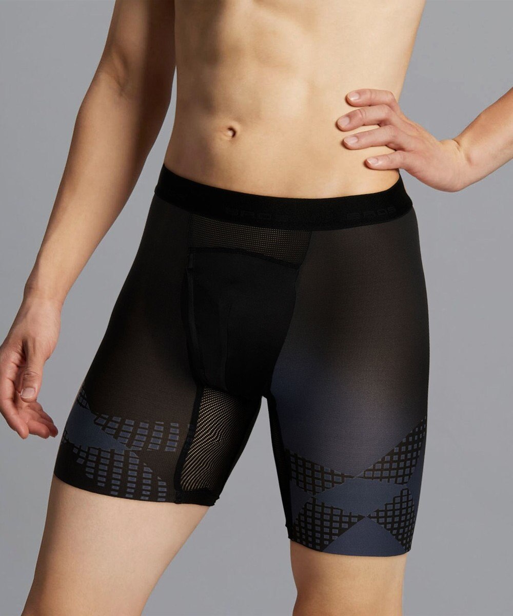 WACOAL MEN ボクサーパンツ【CROSSWALKER】はいて歩いてカロリー消費アップをめざそう！ムレ軽減設計 前開き スパッツ ロング丈 GX6007 /ブロス バイ ワコールメン 