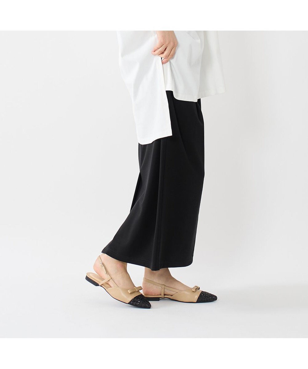 MODE ET JACOMO <carino>グリッターコンビフラットシューズ 