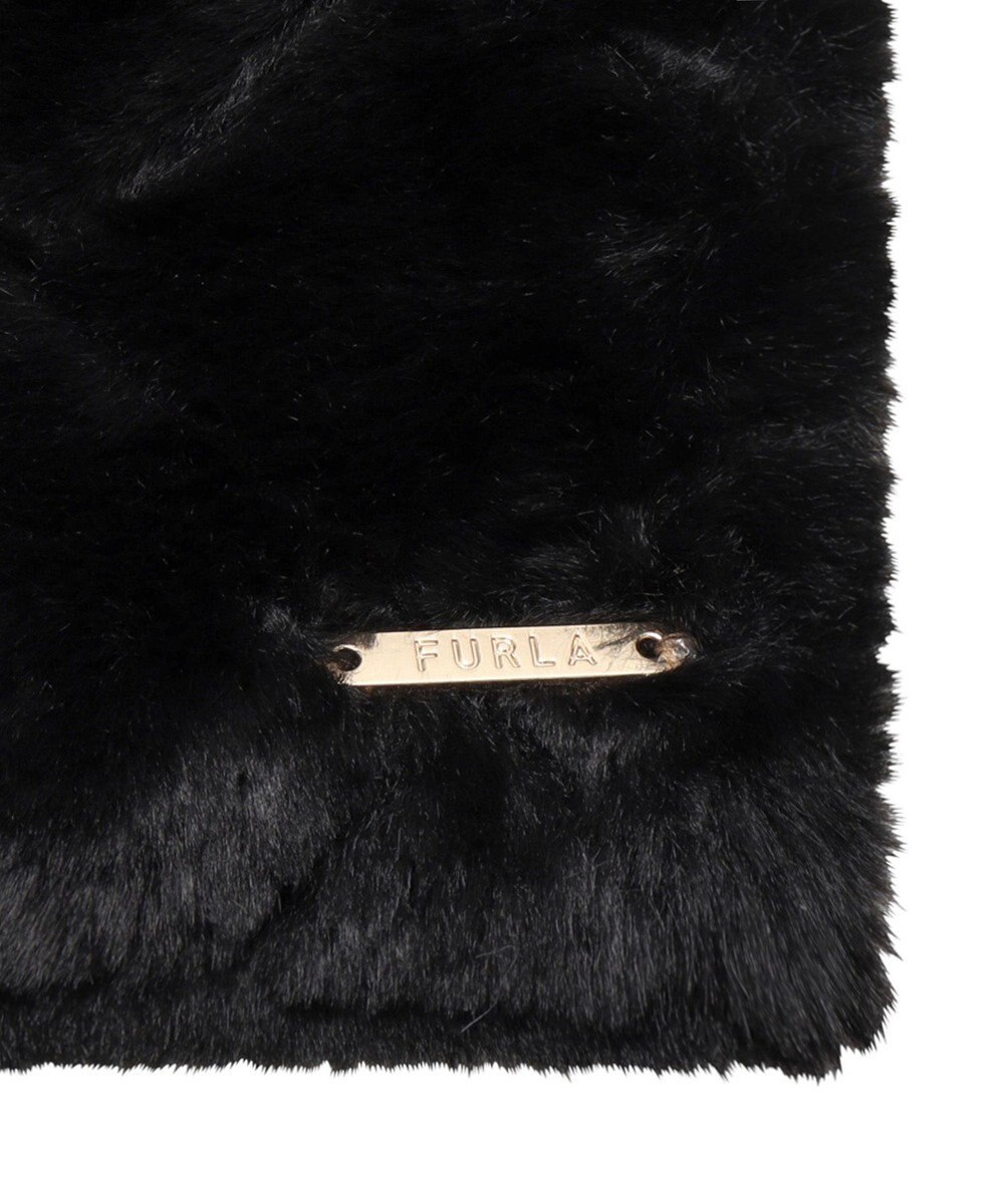 MOONBAT FURLA キルティングデザインフェイクファーマフラー 
