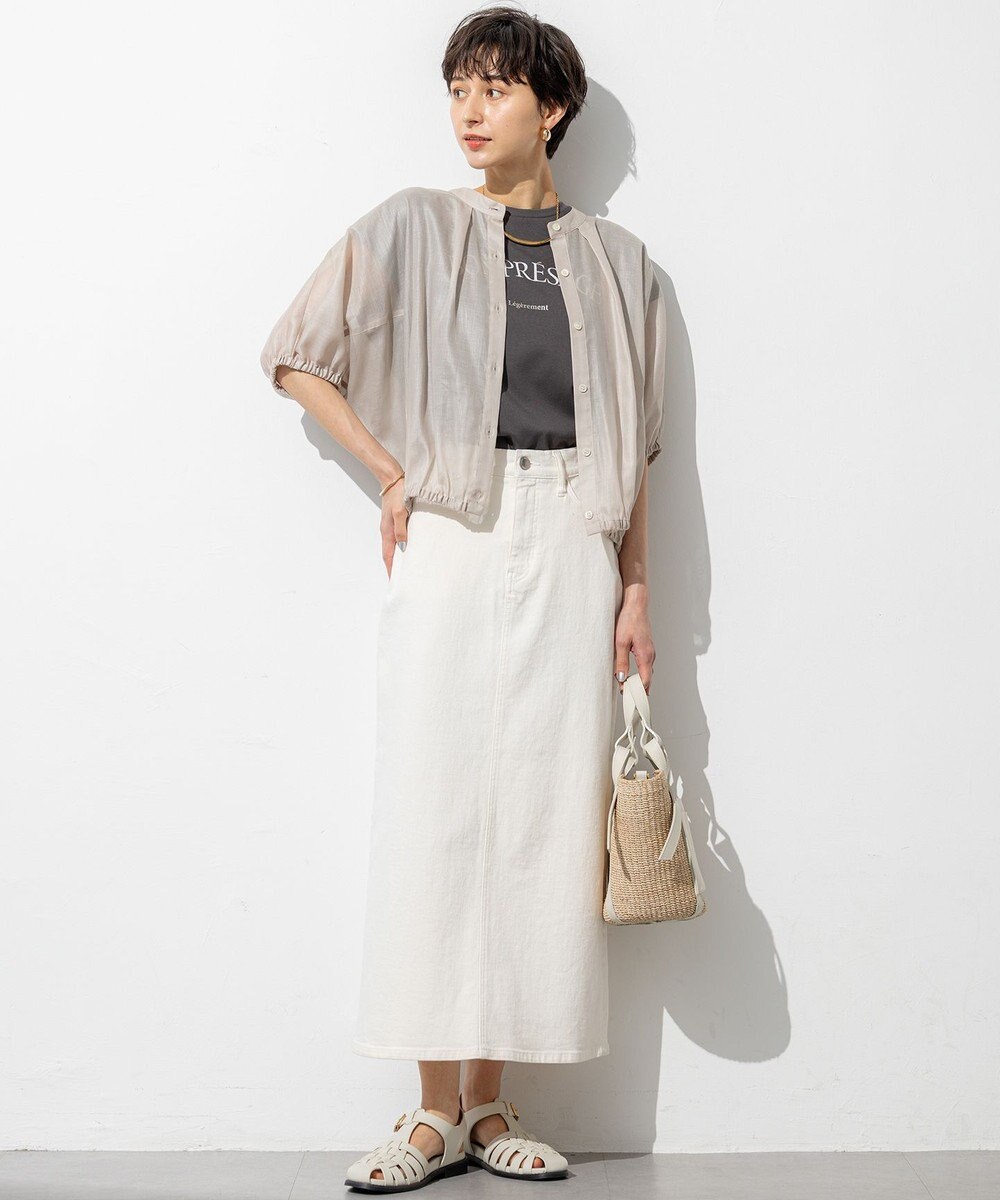 23区 S 【接触冷感/洗える】BON-PRESAGE ロゴ フレンチスリーブ Tシャツ 