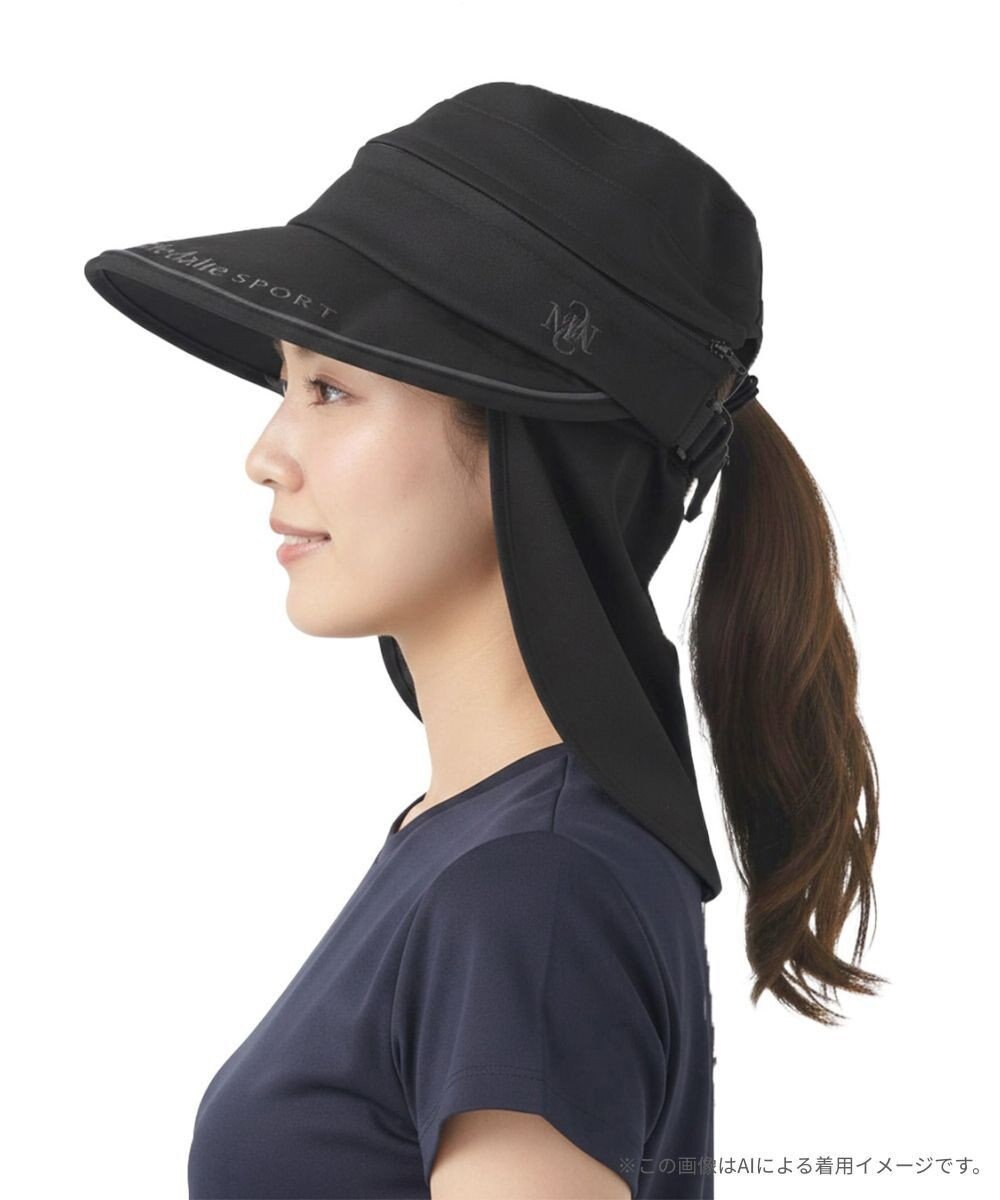 FILA GOLF／marie claire 【marie claire SPORT】 サンバイザーにも変わる タレ付き6WAYキャップ 