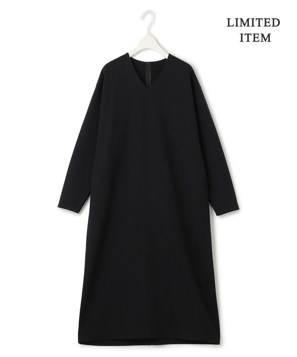 ICB 【WEB限定・洗える】ストレッチポンチ Vネックワンピース 