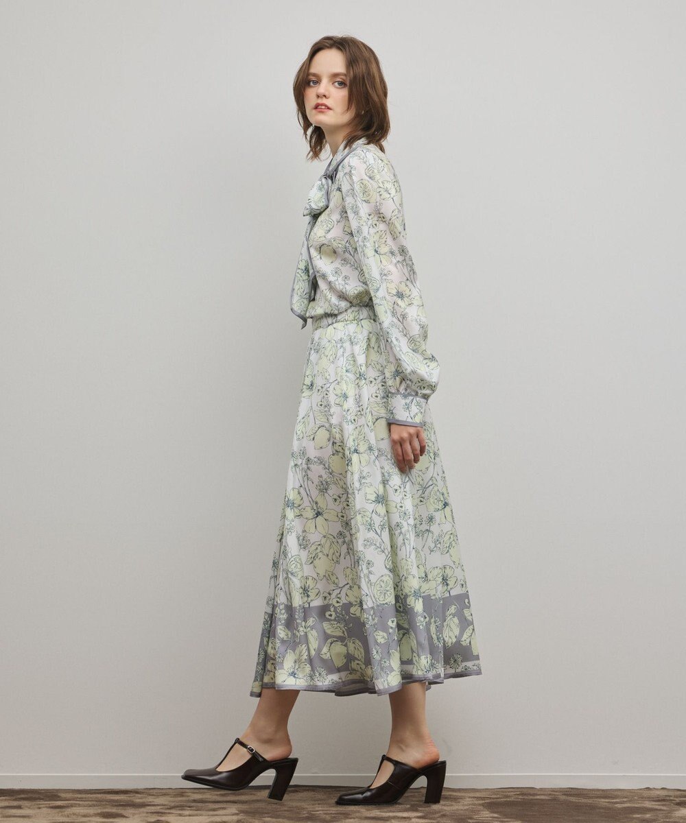 GRACE CONTINENTAL フルーツフラワープリントスカート 