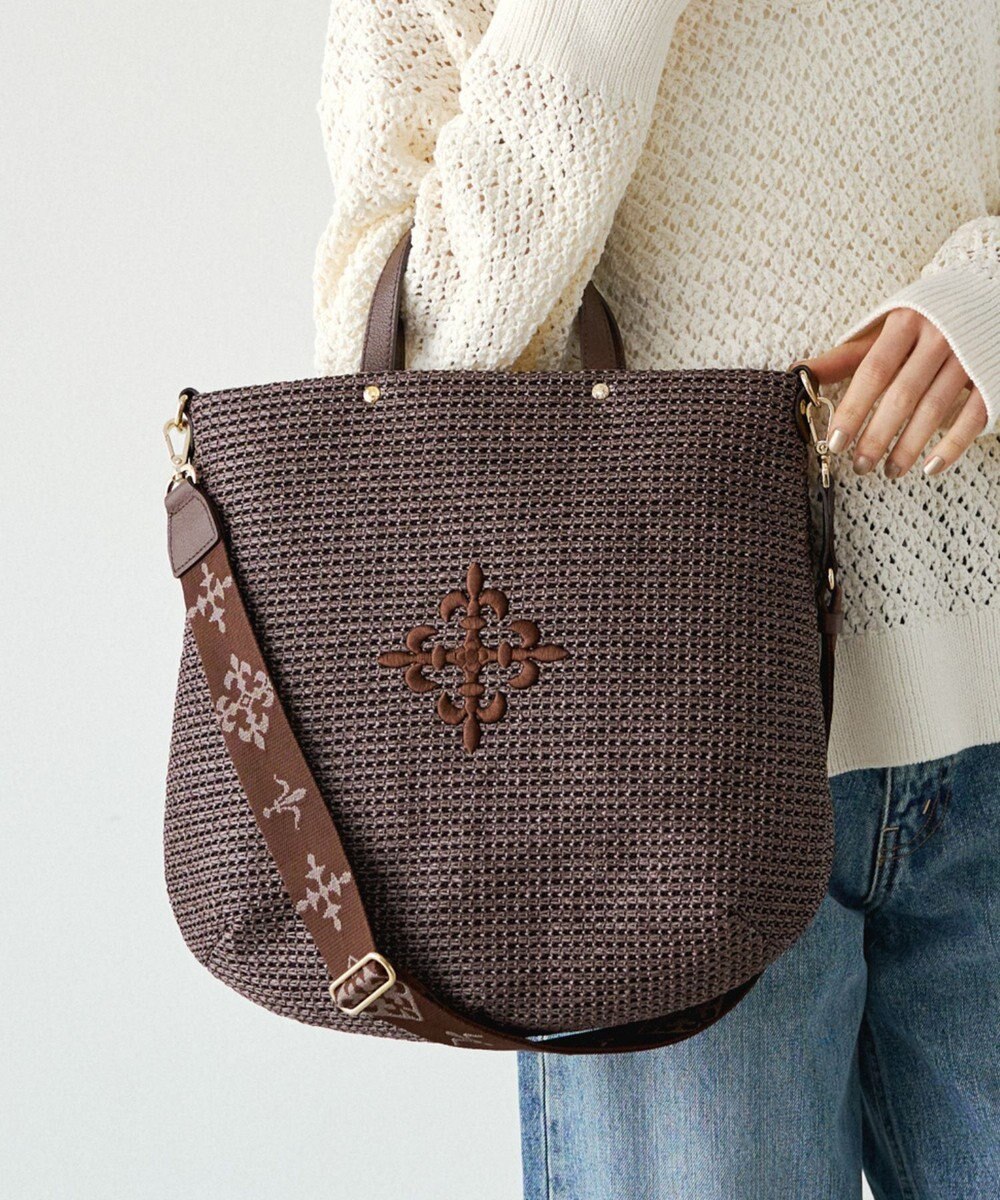 russet スリム2WAYトートバッグ <ナイロンラフィア>(CE-1717-WEB) 