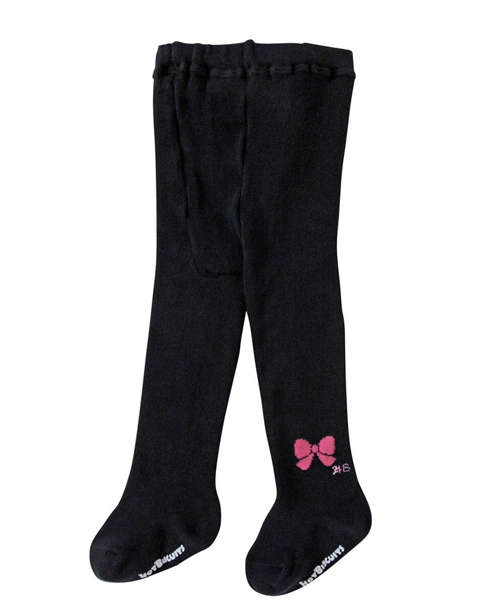 MIKI HOUSE HOT BISCUITS 【70-120cm】 ワンポイントリボン タイツ 