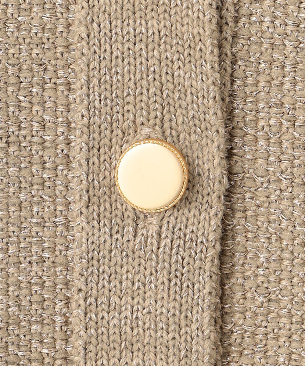 自由区 【洗える】シャイニーツイードニット アウター 