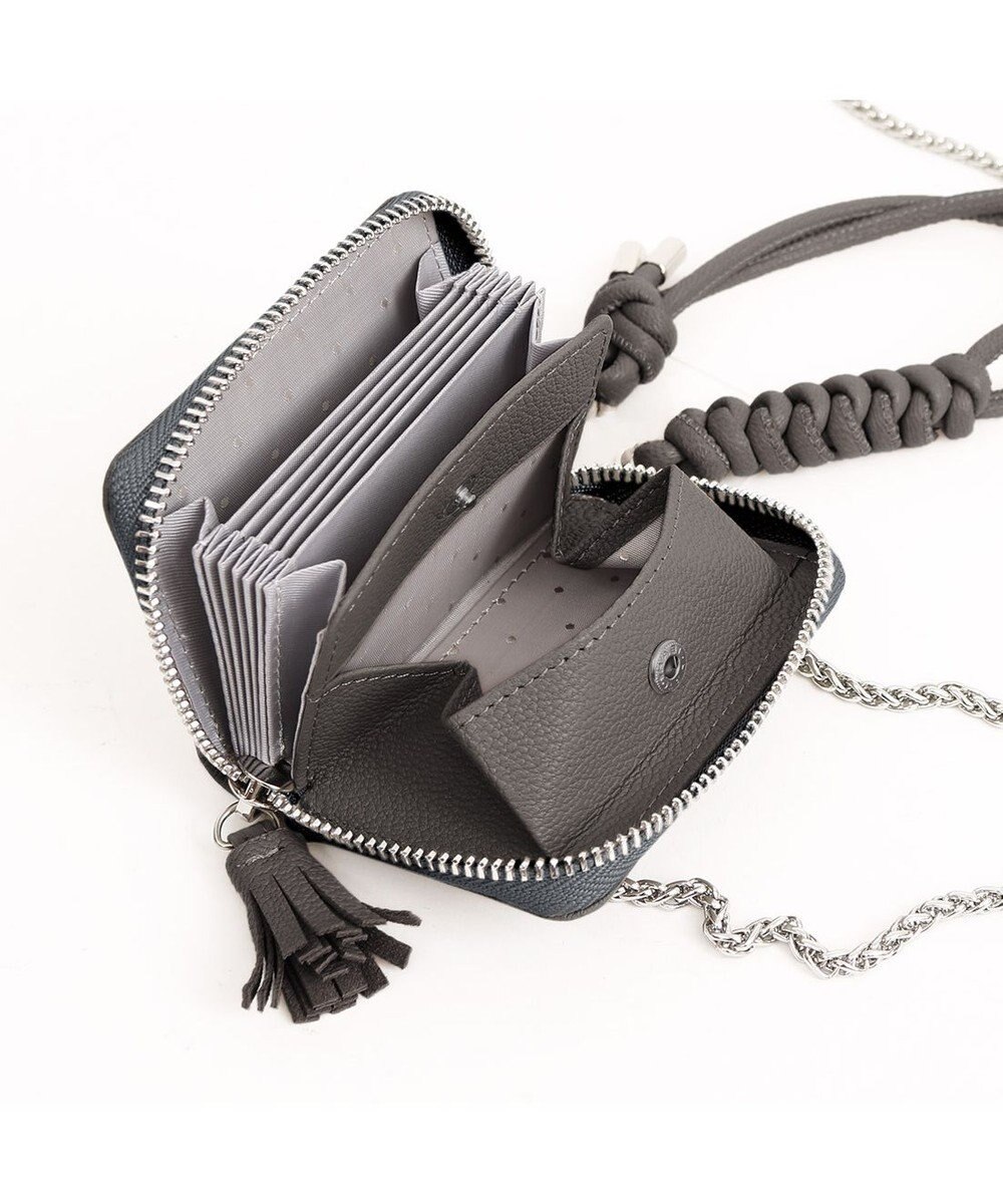 UNBILLION ペルケ perche / マルチスタッズジャバラチャームウォレットショルダー 