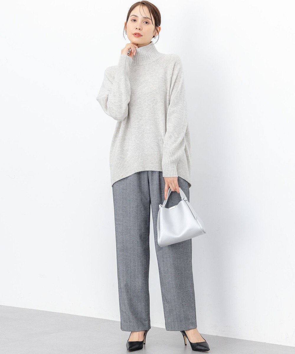 組曲 L 【加藤ローサさん着用】ツイル起毛ストレート パンツ 