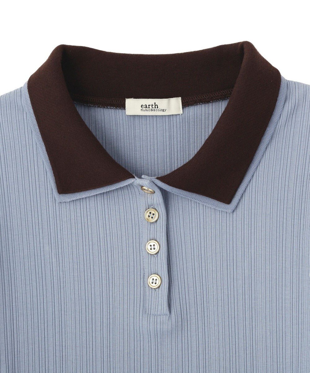 earth music&ecology ダブル衿ペプラムプルオーバー 