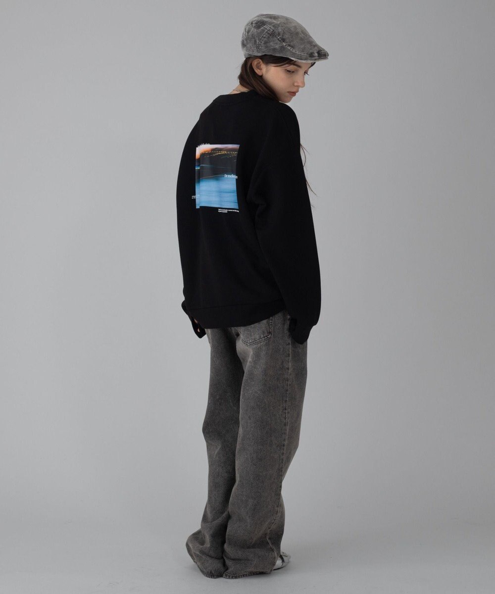 WEGO 【ユニセックス着用ITEM/2点SET/MLサイズ展開】アクセ付きフォトグラフィックプルオーバー 