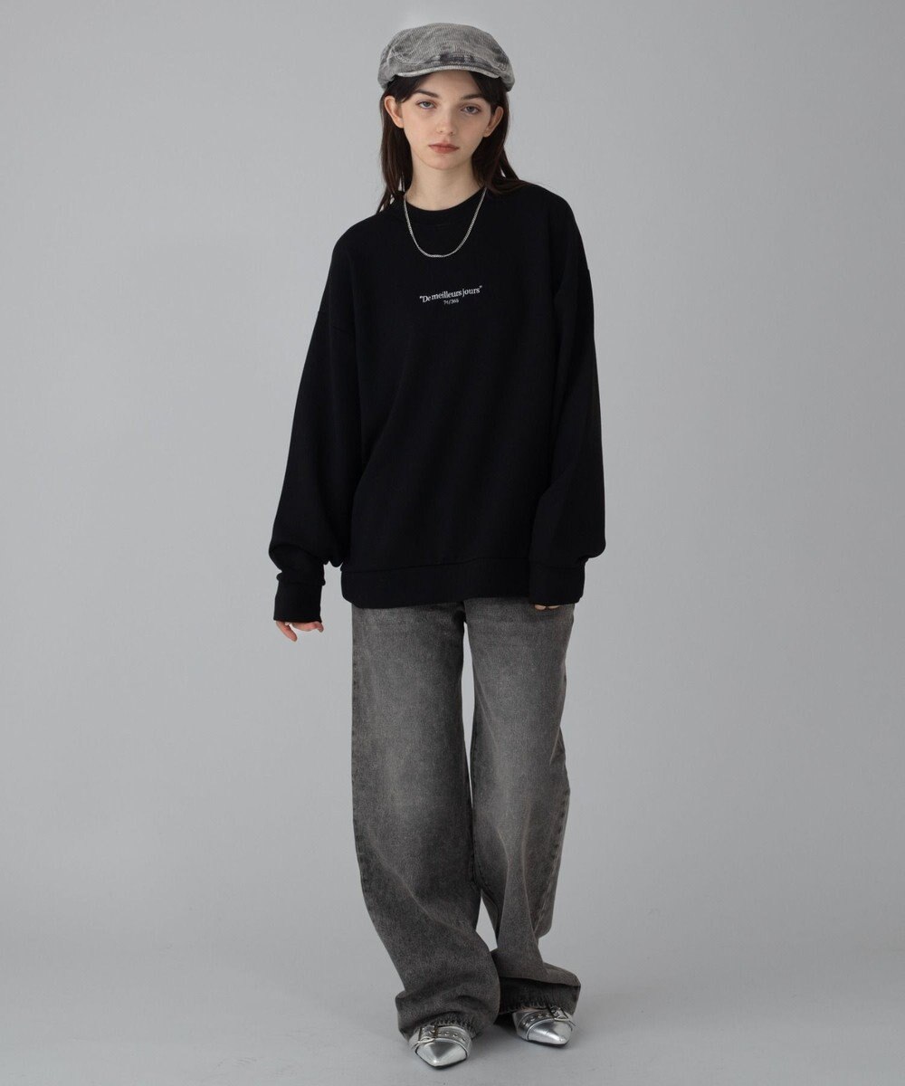 WEGO 【ユニセックス着用ITEM/2点SET/MLサイズ展開】アクセ付きフォトグラフィックプルオーバー 