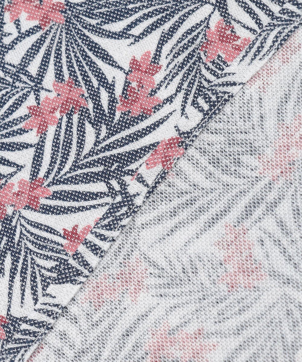 JOSEPH ABBOUD 【リネン素材/清涼感/吸水速乾】リネンハニカムプリント 半袖 シャツ 