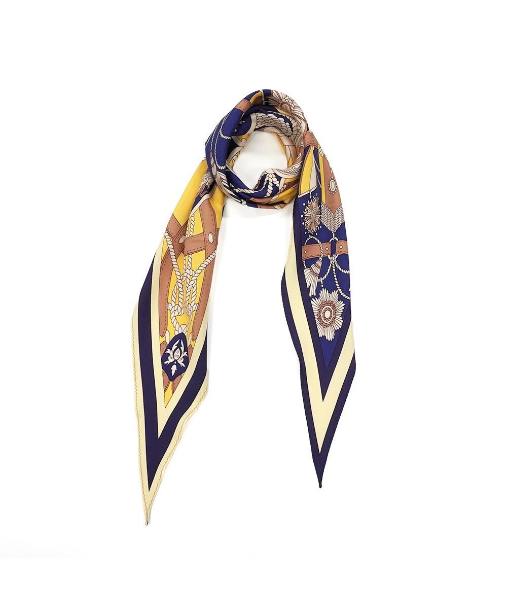 Marca 【Marcaオリジナル】バイカラーベルト シルクツイル 菱形スカーフ 