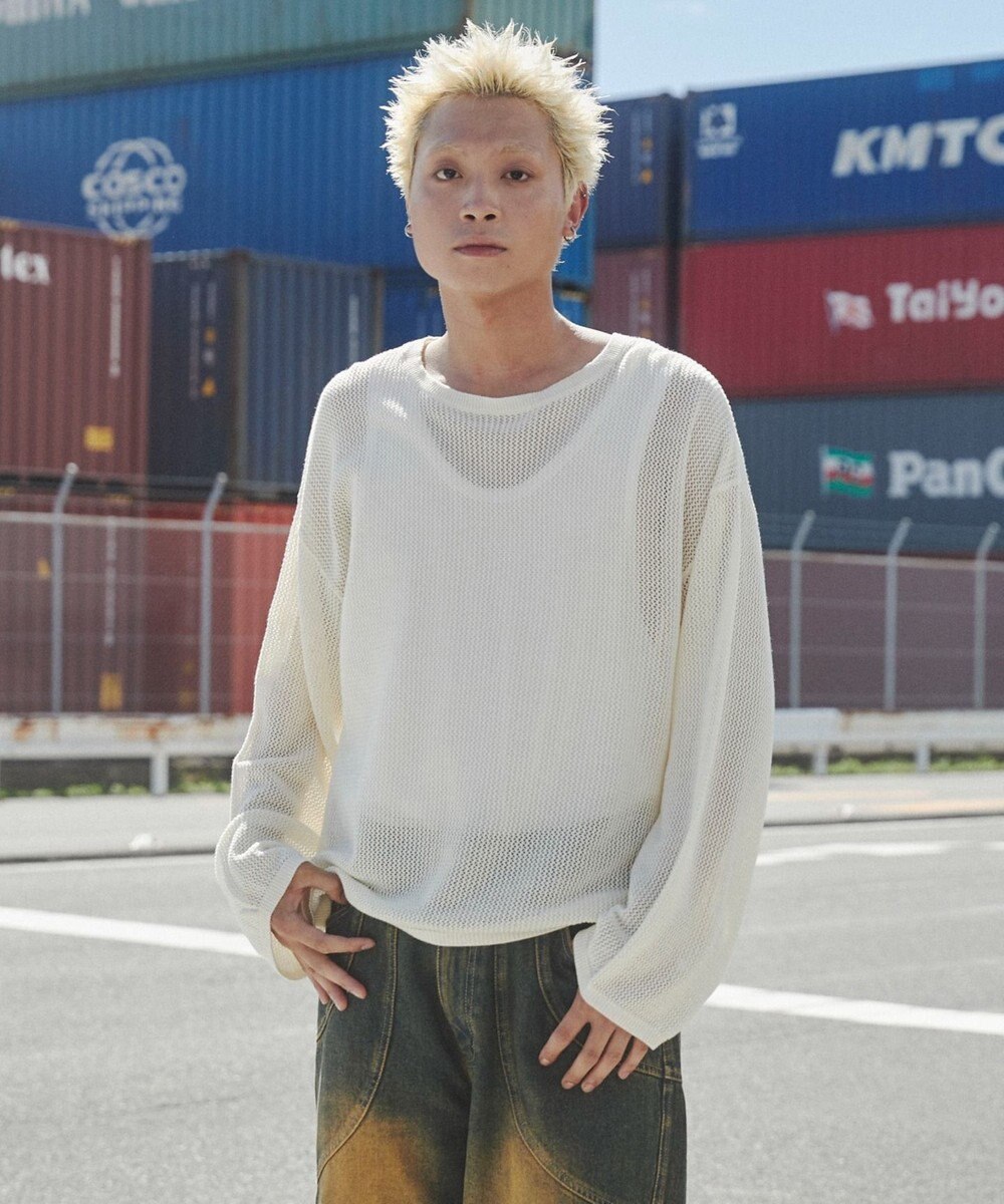 WEGO メッシュニットプルオーバー（LS） 