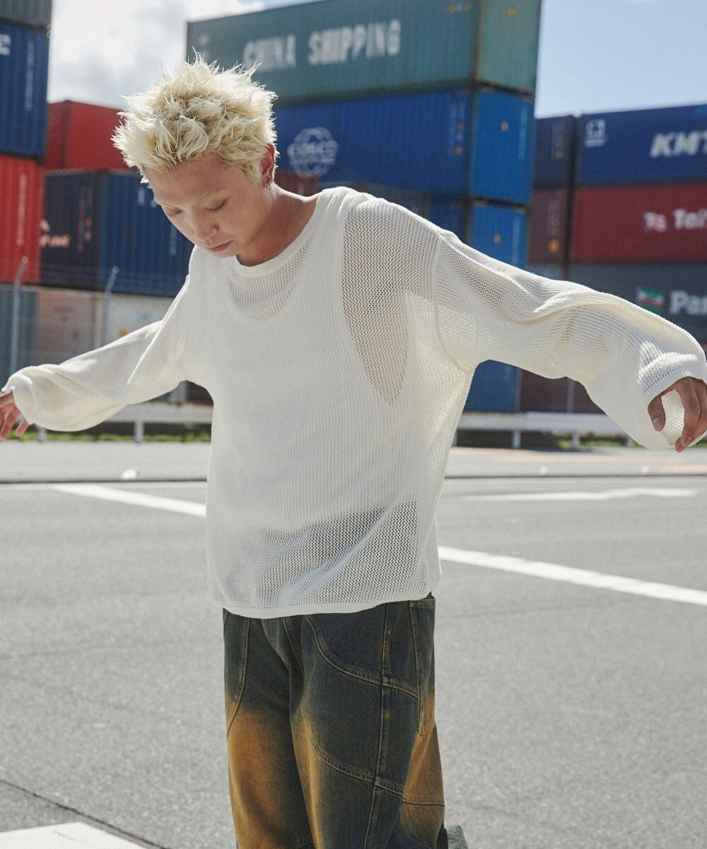 WEGO メッシュニットプルオーバー（LS） 