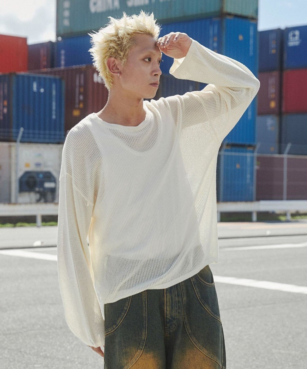 WEGO メッシュニットプルオーバー（LS） 